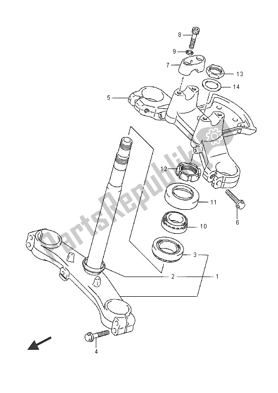 All parts for the Steering Stem of the Suzuki AN 650Z Burgman Executive 2016