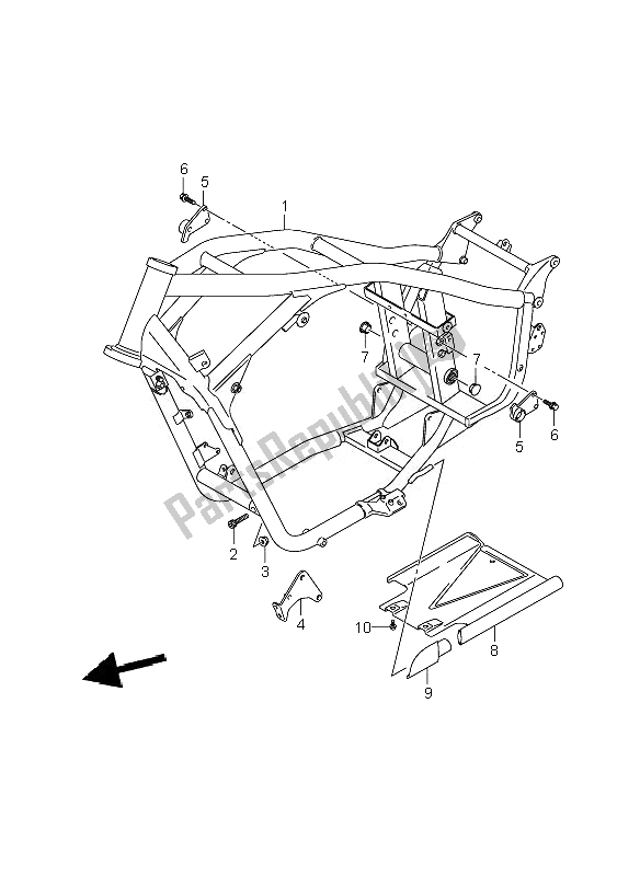 All parts for the Frame of the Suzuki VZR 1800 Rnzr M Intruder 2010