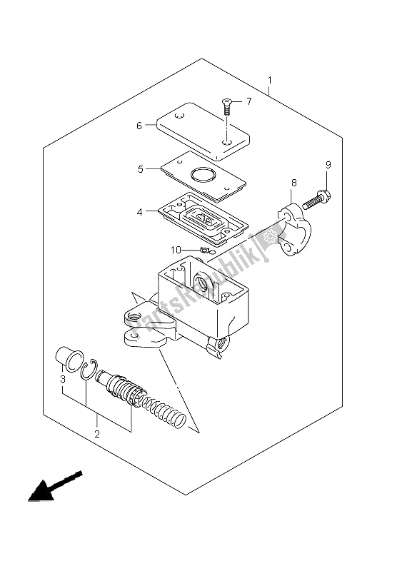 Toutes les pièces pour le Maître-cylindre Avant (gsf650s-sa-su-sua) du Suzuki GSF 650 Nsnasa Bandit 2010