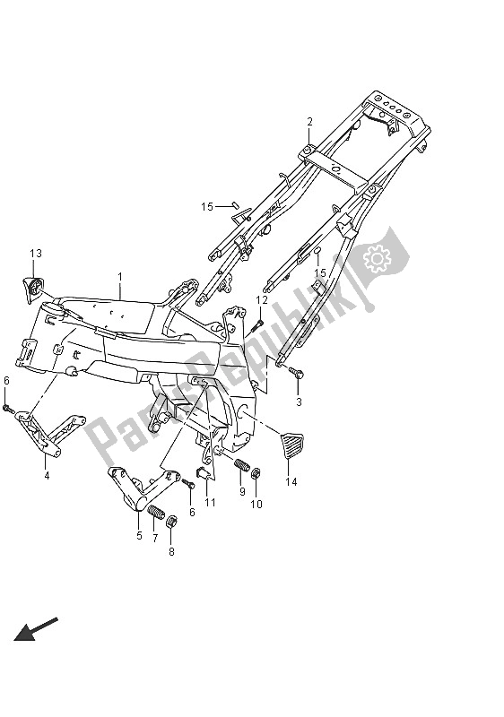 Alle onderdelen voor de Kader (dl650a) van de Suzuki DL 650 AXT V Strom 2016