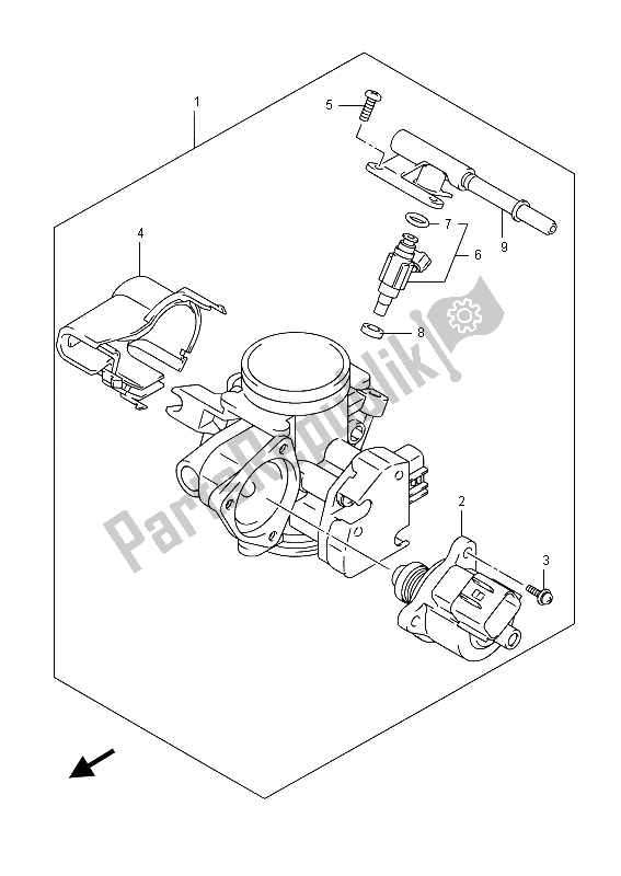 Todas las partes para Cuerpo Del Acelerador de Suzuki LT A 500 XPZ Kingquad AXI 4X4 2015