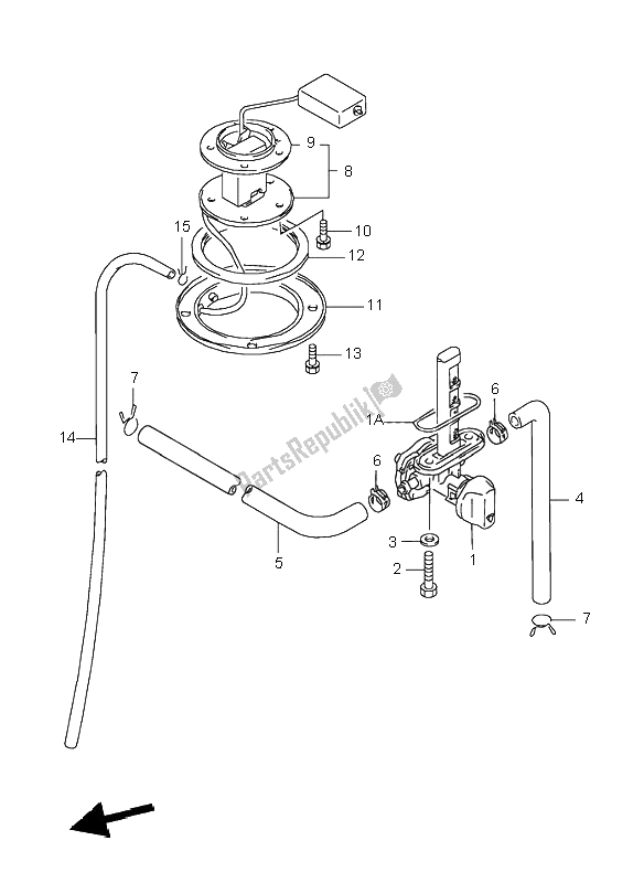 Tutte le parti per il Rubinetto Del Carburante del Suzuki GSX 600F 1995