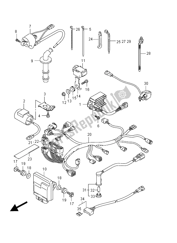 Tutte le parti per il Elettrico del Suzuki RM Z 450 2012