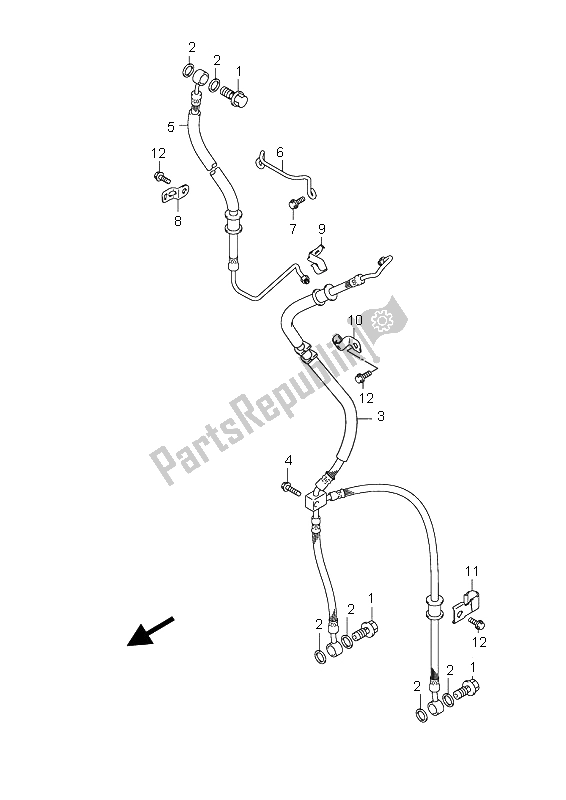 Todas las partes para Manguera Delantera (an650a) de Suzuki AN 650A Burgman Executive 2009