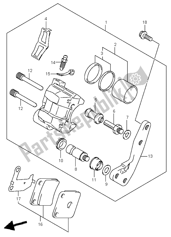 Tutte le parti per il Pinza Anteriore del Suzuki LT A 400F Eiger 4X4 2005