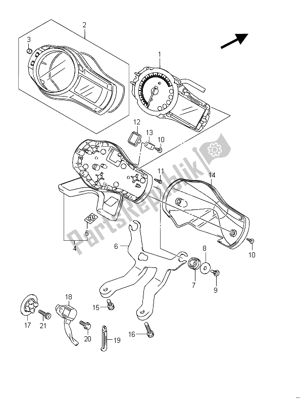 Tutte le parti per il Tachimetro (gsf650a) del Suzuki GSF 650 Sasa Bandit 2011