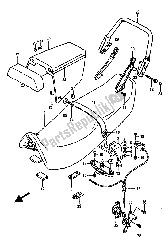 Toutes les pièces pour le Siège du Suzuki GSX R 1100 1988