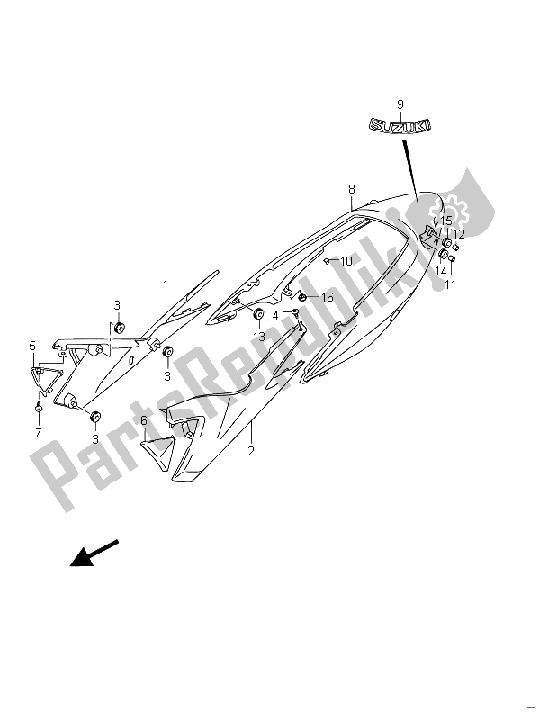 All parts for the Frame Cover (gsf650sa) of the Suzuki GSF 650 Sasa Bandit 2011