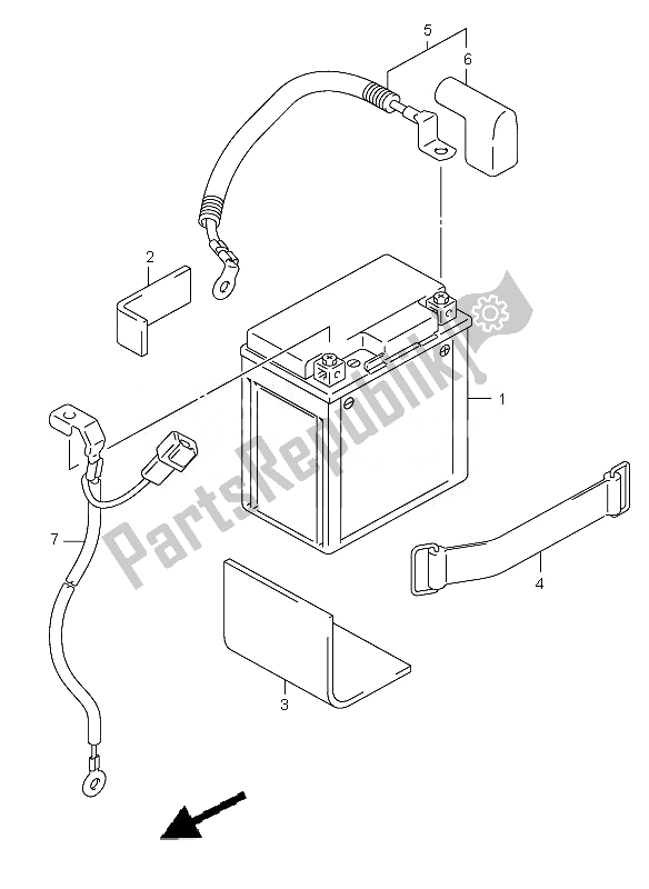 Alle onderdelen voor de Accu van de Suzuki VL 125 Intruder 2007