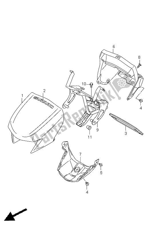 All parts for the Handle Cover (lt-a750xp P28) of the Suzuki LT A 750 XPZ Kingquad AXI 4X4 2011