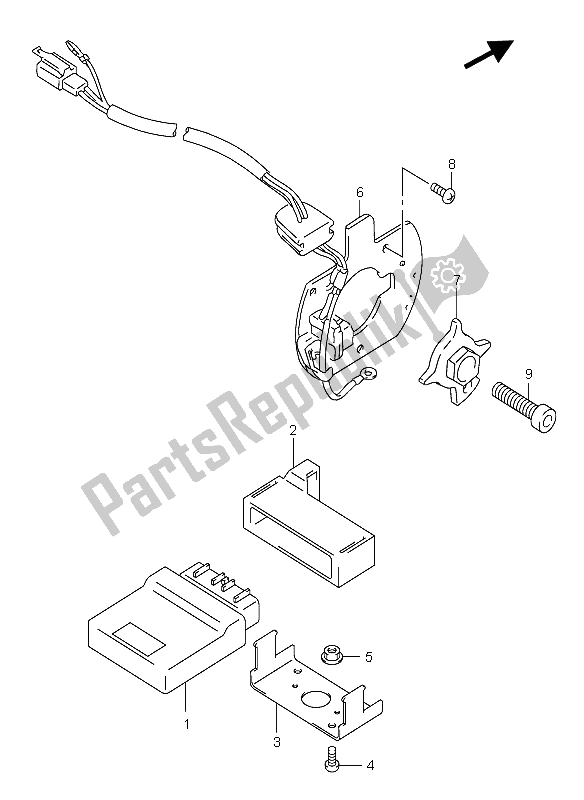 Wszystkie części do Generator Sygna? U Suzuki GSX 600F 2004