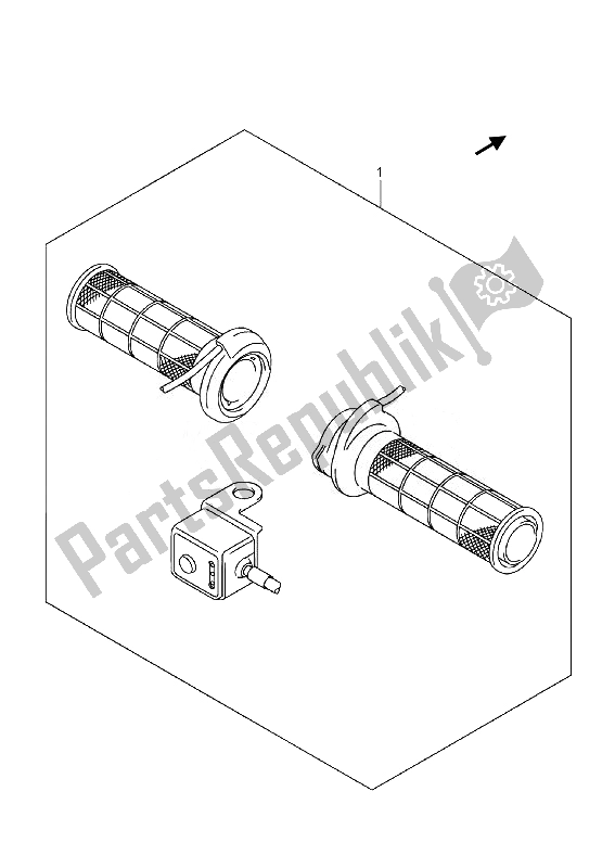 Todas las partes para Juego De Calentadores De Agarre (opcional) de Suzuki DL 1000A V Strom 2014