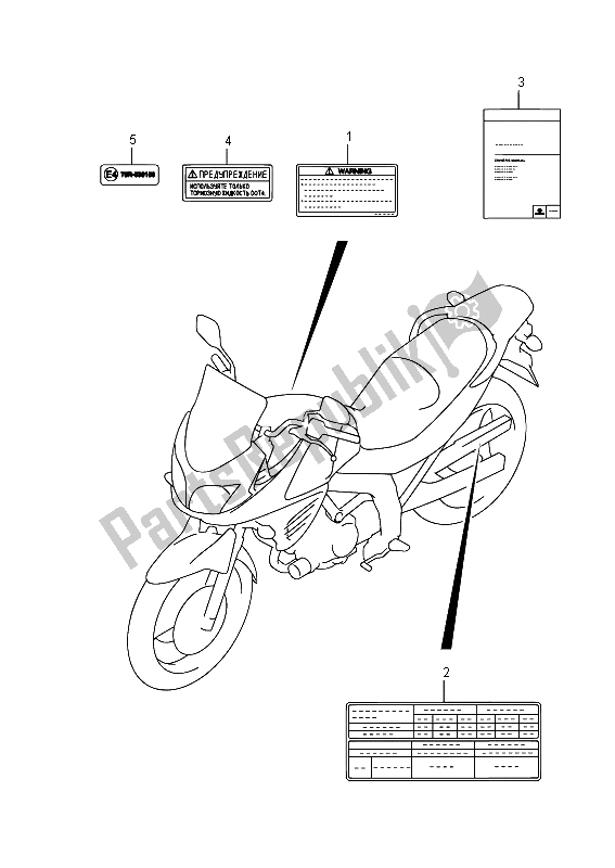 All parts for the Label (dl650a) of the Suzuki DL 650A V Strom 2015