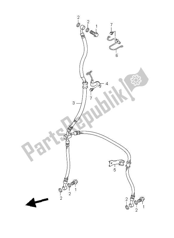 Todas las partes para Manguera Del Freno Delantero (dl650) de Suzuki DL 650A V Strom 2008