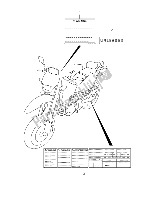 Wszystkie części do Etykieta Suzuki DR Z 400 SM 2005