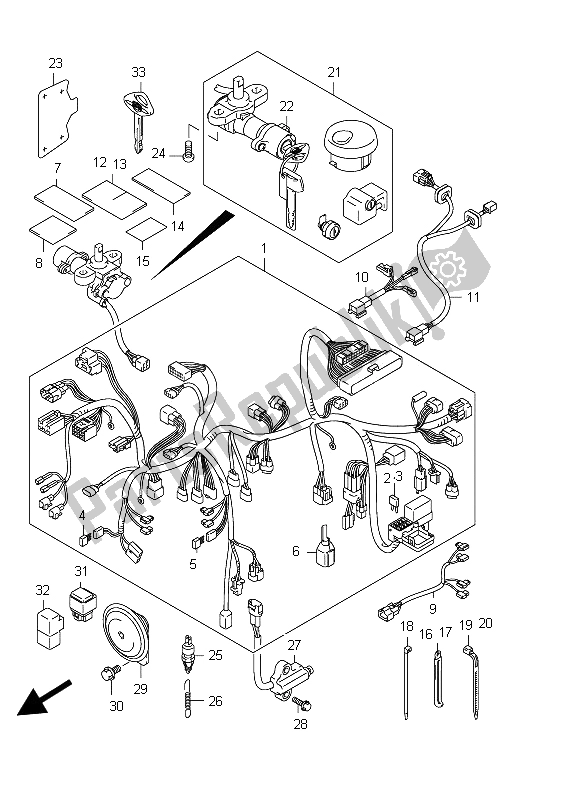 Toutes les pièces pour le Faisceau De Câbles (vl800c E19) du Suzuki C 800 VL Intruder 2012