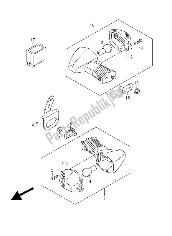 Todas as partes de Lâmpada De Sinalização do Suzuki DR Z 400S 2007
