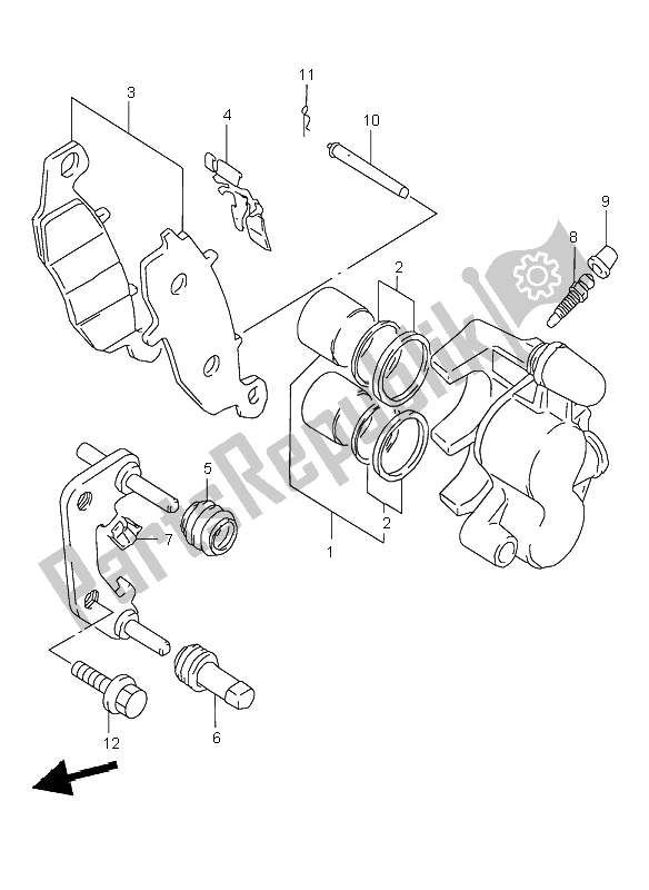 Todas las partes para Pinza Delantera de Suzuki GSX 600F 2000