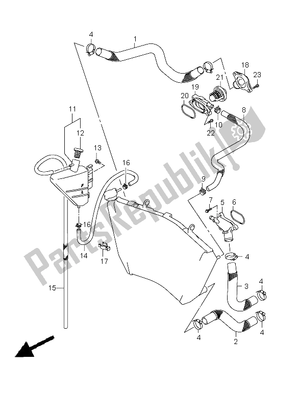 Tutte le parti per il Tubo Del Radiatore del Suzuki GSX R 750 2008