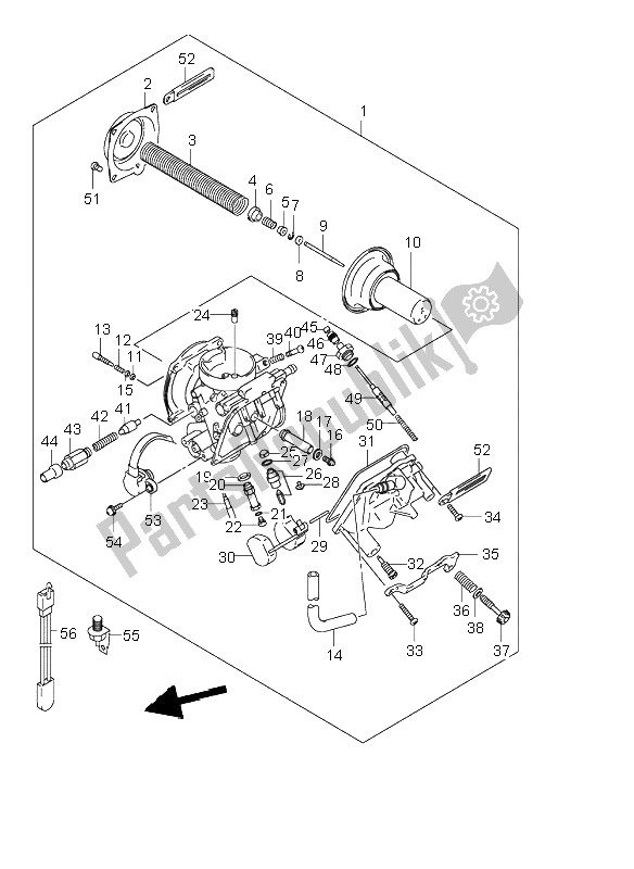 Tutte le parti per il Carburatore del Suzuki VL 250 Intruder 2004