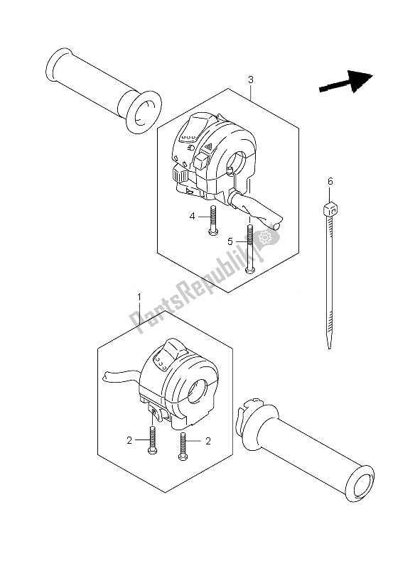 Todas las partes para Interruptor De La Manija de Suzuki GSR 600A 2007