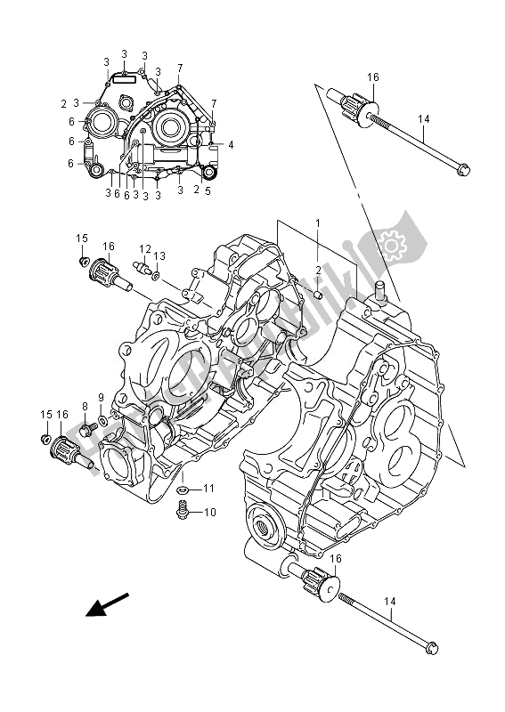 Tutte le parti per il Carter del Suzuki LT A 750 XPZ Kingquad AXI 4X4 2014