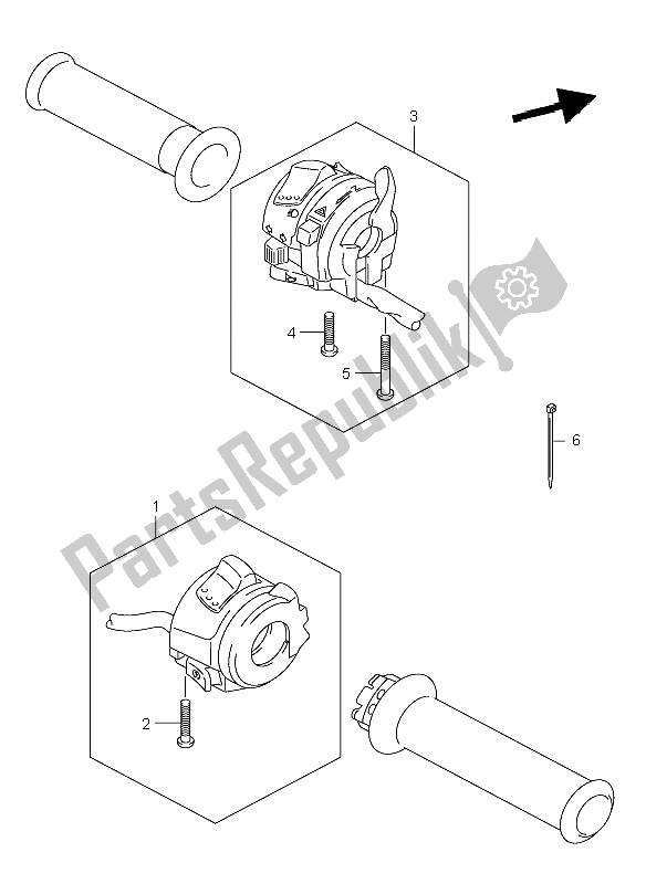 Tutte le parti per il Interruttore Maniglia del Suzuki GSF 650 Nsnasa Bandit 2005