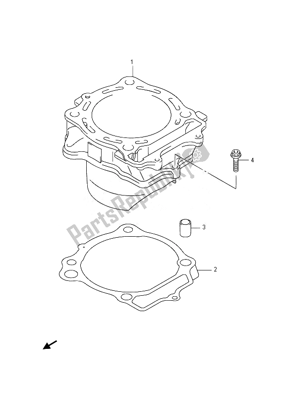 Alle onderdelen voor de Cilinder van de Suzuki RMX 450Z 2014