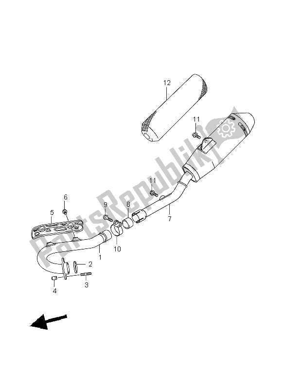 Tutte le parti per il Silenziatore del Suzuki RM Z 250 2008