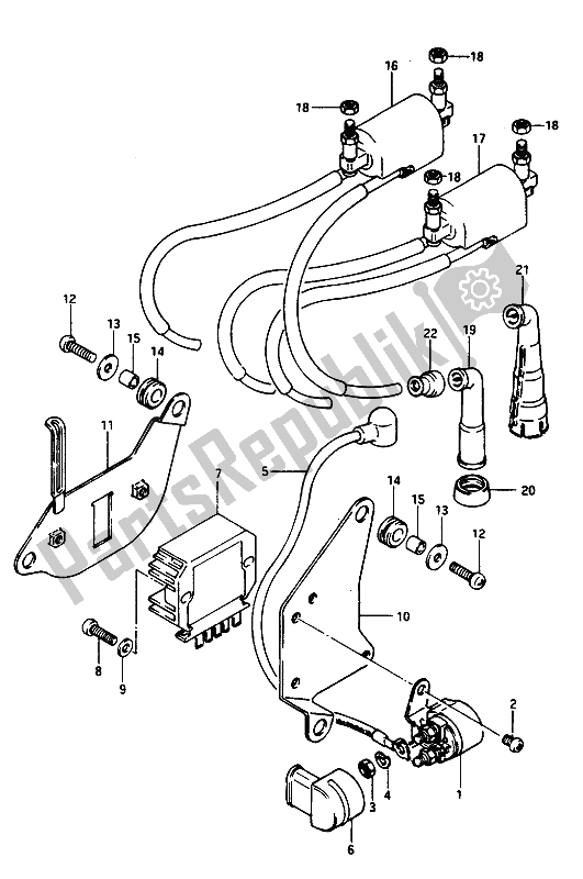 Tutte le parti per il Elettrico del Suzuki GSX 1100 Esef 1150 EF 1986