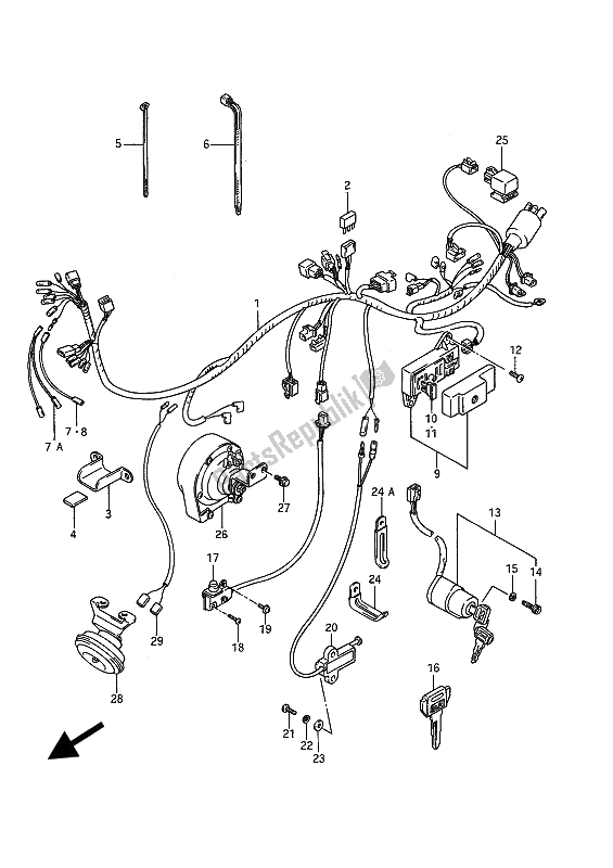 Todas las partes para Arnés De Cableado de Suzuki VS 1400 Glpf Intruder 1991