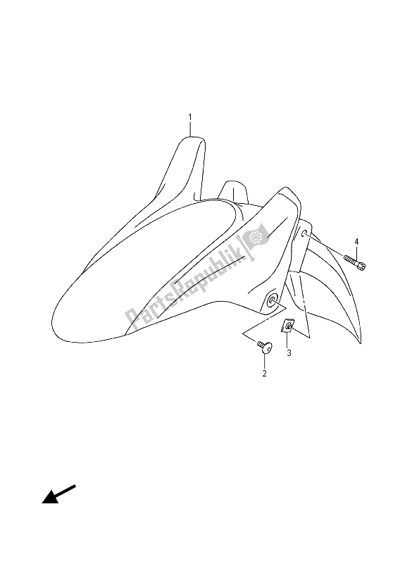 Todas las partes para Guardabarros Delantero de Suzuki DL 650 XA V Strom 2015