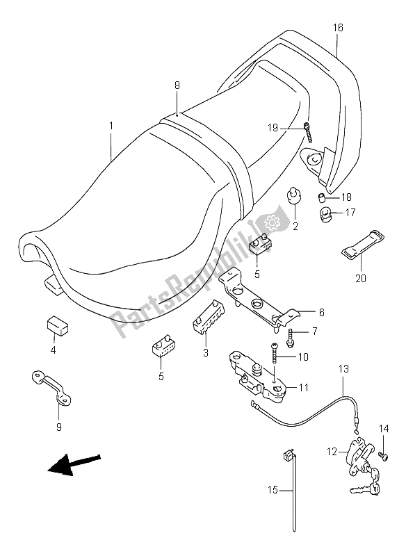 Tutte le parti per il Posto A Sedere del Suzuki RF 900R 1997