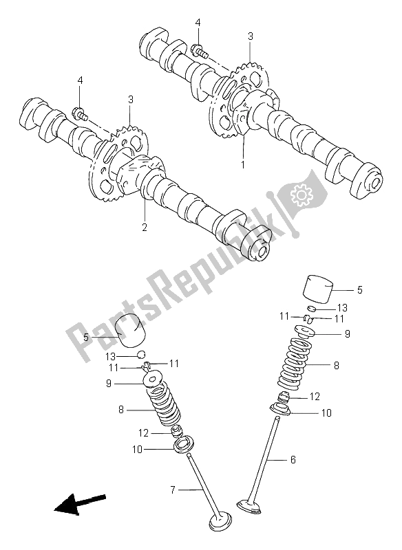 Tutte le parti per il Albero A Camme E Valvola del Suzuki RF 900R 1997