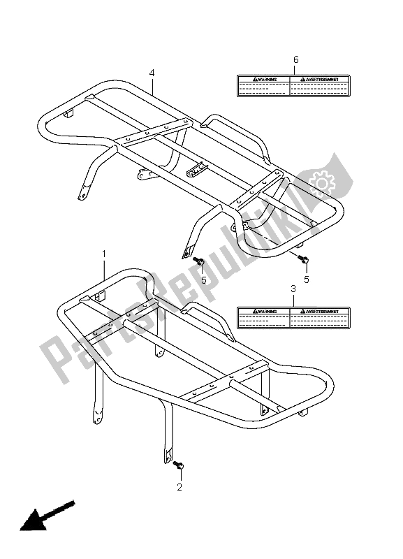 All parts for the Carrier (lt-a400f P28) of the Suzuki LT A 400 FZ Kingquad ASI 4X4 2011