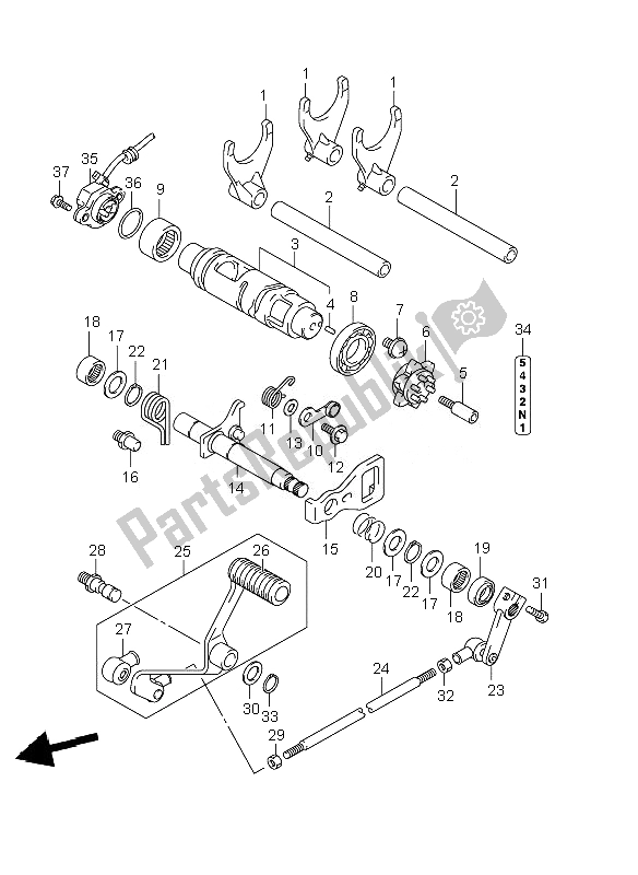 Toutes les pièces pour le Changement De Vitesse du Suzuki VZR 1800 RZ M Intruder 2007