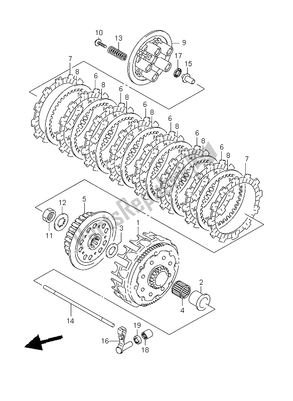 Toutes les pièces pour le Embrayage du Suzuki RM 125 2008