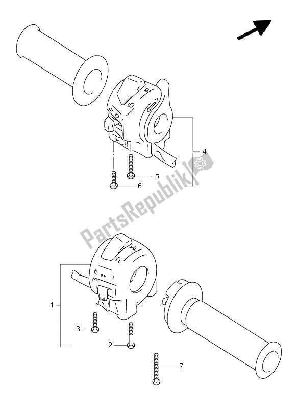 Todas as partes de Manivela do Suzuki TL 1000S 2000