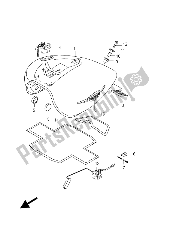 Todas las partes para Tanque De Combustible (vl800 E19) de Suzuki C 800 VL Intruder 2012