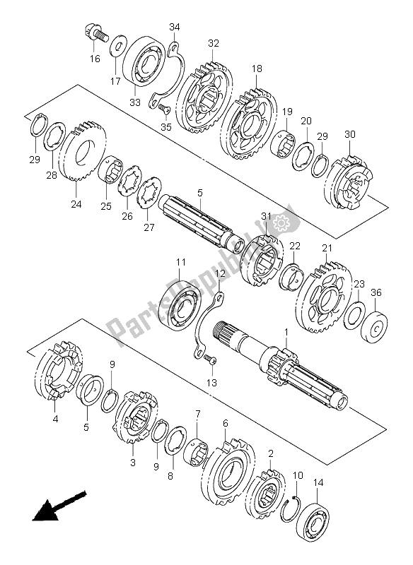 All parts for the Transmission of the Suzuki VL 800Z Volusia 2004