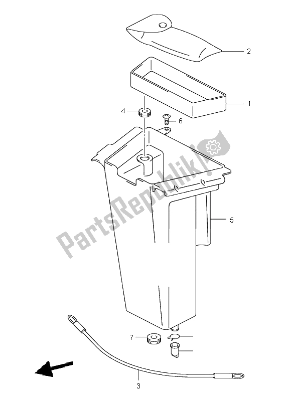 Tutte le parti per il Deposito Bagagli del Suzuki VL 125 Intruder 2002