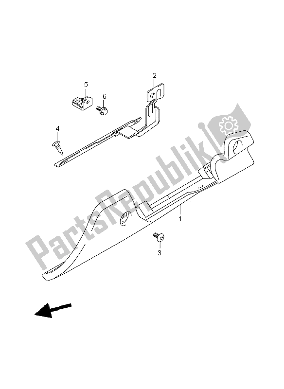 All parts for the Under Cowling of the Suzuki GSR 600A 2008