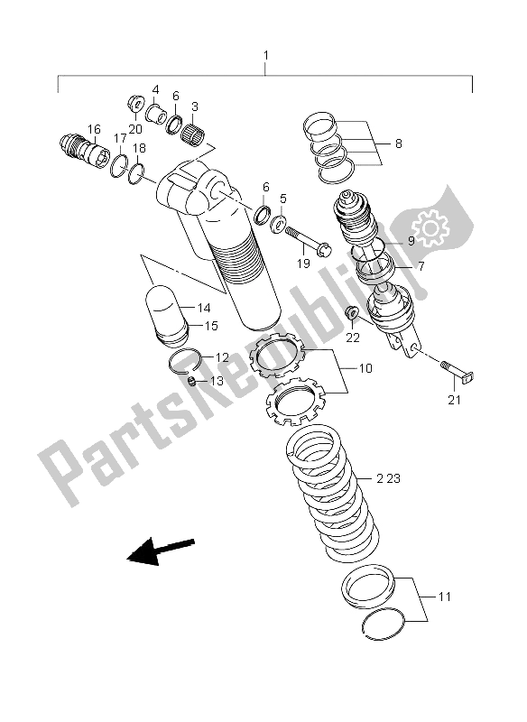 Toutes les pièces pour le Amortisseur Arrière du Suzuki RM Z 250 2009