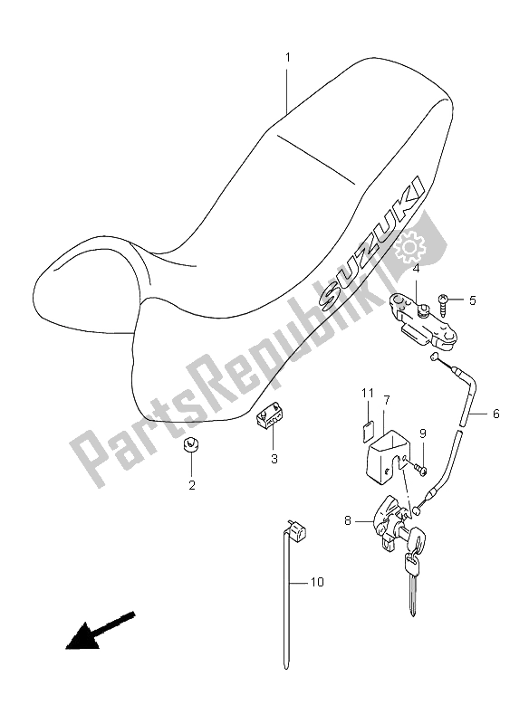 Toutes les pièces pour le Siège du Suzuki XF 650 Freewind 1997