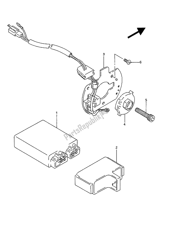 Alle onderdelen voor de Signaal Generator van de Suzuki GSX 1100G 1993