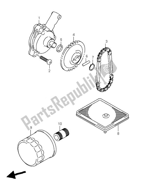 Tutte le parti per il Pompa Dell'olio del Suzuki LT A 700X Kingquad 4X4 2007