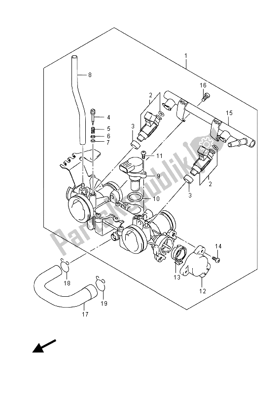 Todas las partes para Cuerpo Del Acelerador de Suzuki GW 250F Inazuma 2015