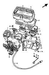 SPEEDOMETER & TACHOMETER (GSX550ES-EF)