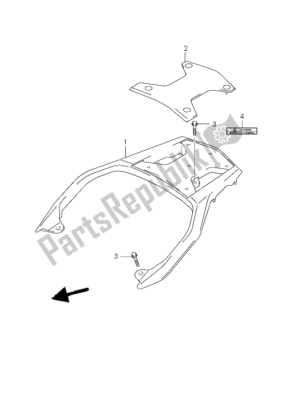 All parts for the Carrier of the Suzuki DL 650A V Strom 2008