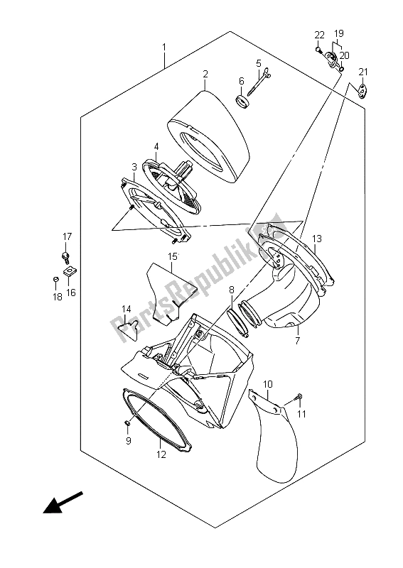 Tutte le parti per il Filtro Dell'aria del Suzuki RM Z 450 2015